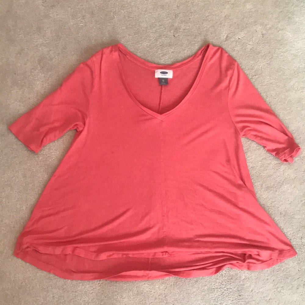Salmon 3/4 sleeve top